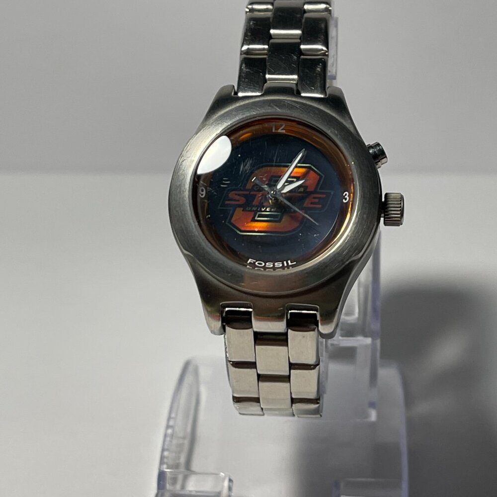Oklahoma State Cowboys NCAA Stainless-Steel Kaleido Ladies Watch by Fossil NEW